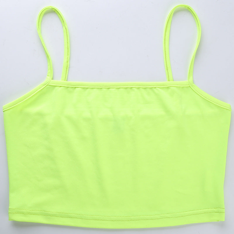 Fluorescent short cropped camisole