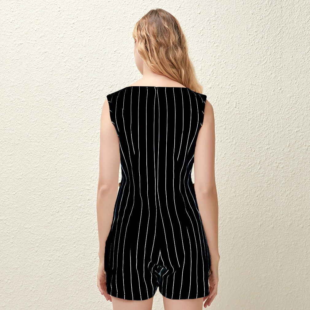 Solid Color Body-fitting Jumpsuit Slacks