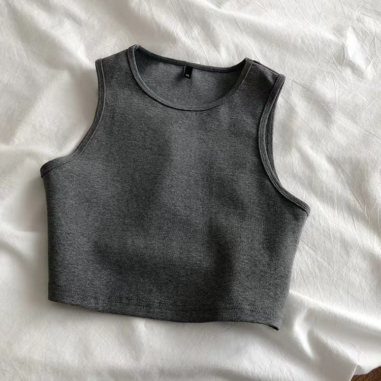 Women's short waistcoat with exposed navel