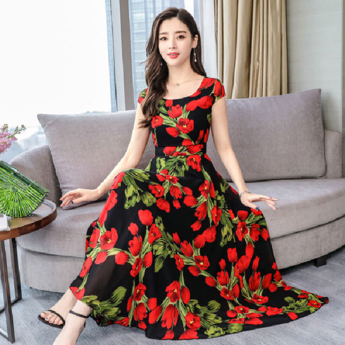 Mid-length Bohemian Skirt With Big Swing