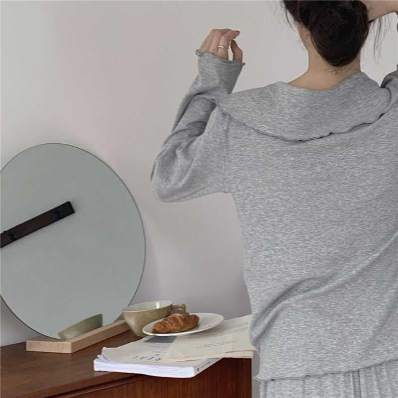 Student Korean Style Casual Home Wear Small Fragrance Thin Ladies Suit