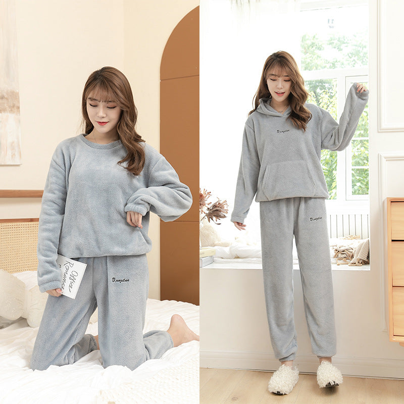 New Casual Long Sleeve Thick Fashion Women's Home Wear