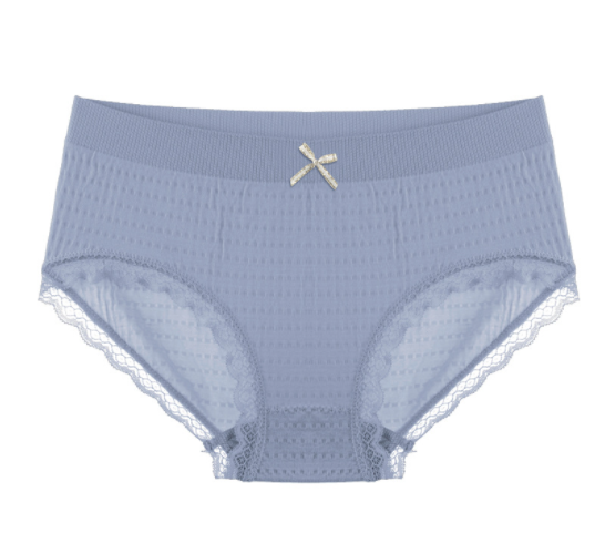 Graphene Bottom Crotch Breathable Panties Female Mid-waist Student Cloud Pants Briefs