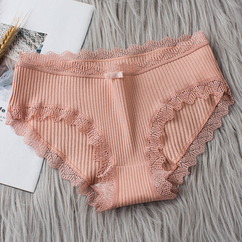 Breathable mid-rise girls briefs
