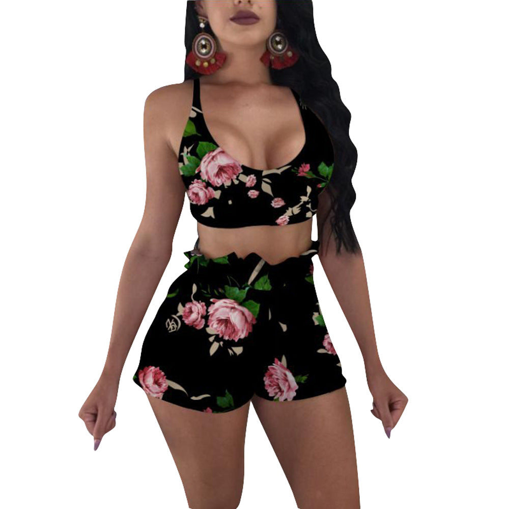 Two-piece lace-up shorts
