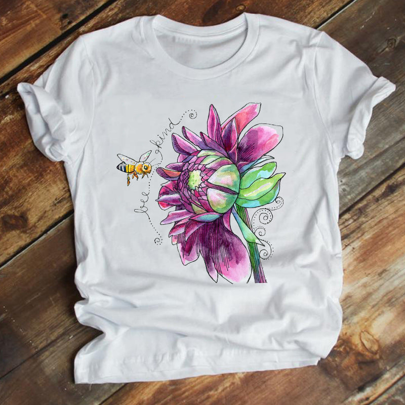 New Fashion Cartoon Printed Short-sleeved T-shirt
