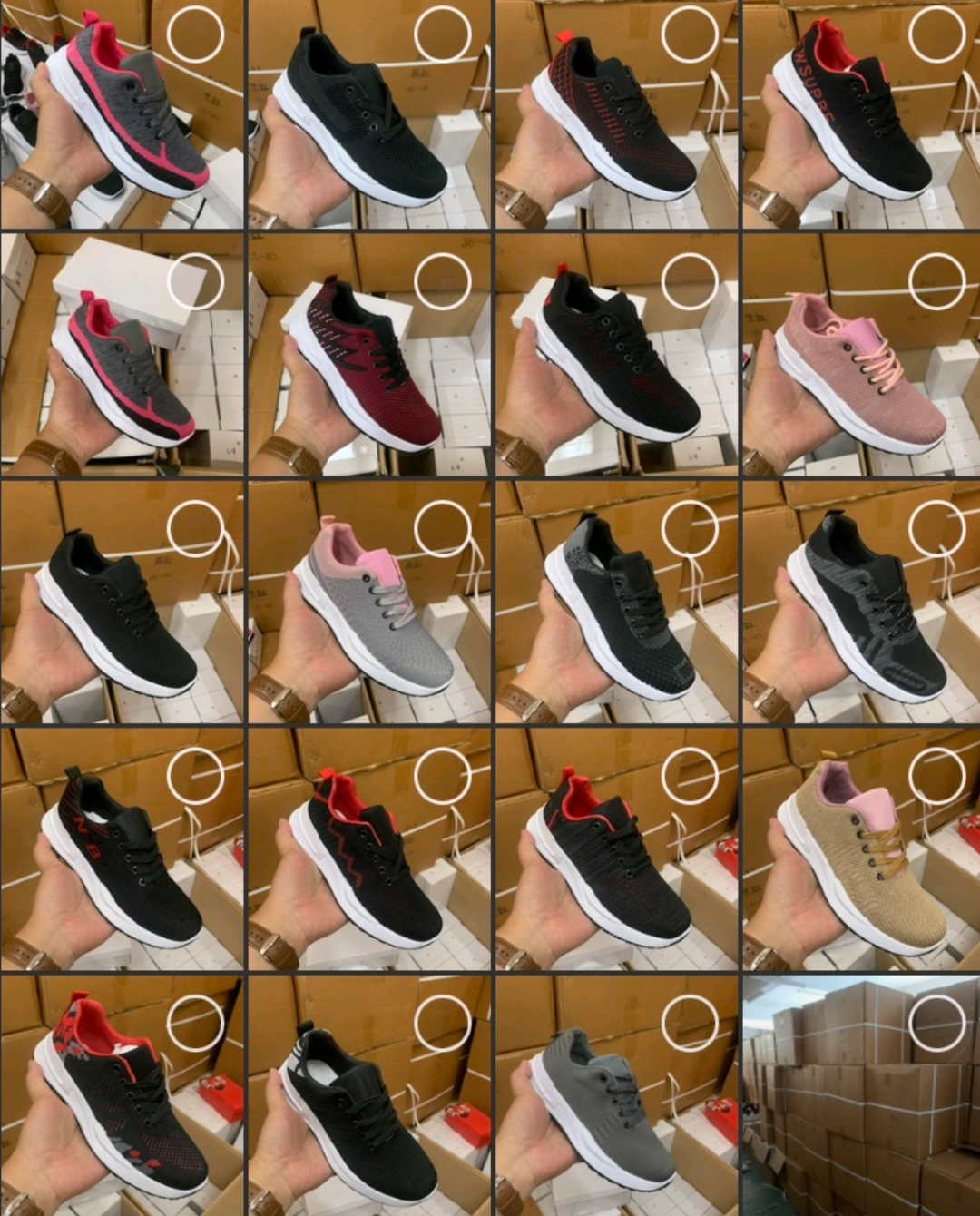 Lotes de 100 Zapatillas de Damas, Modelo W8242