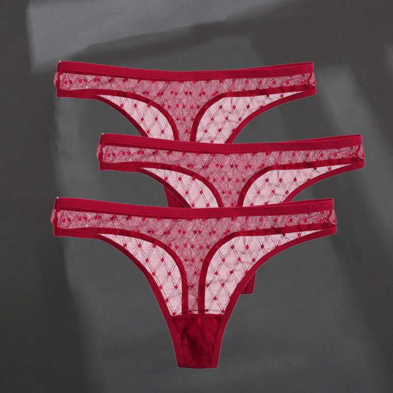 Fashion Sexy Solid Color Breathable Women's Thong