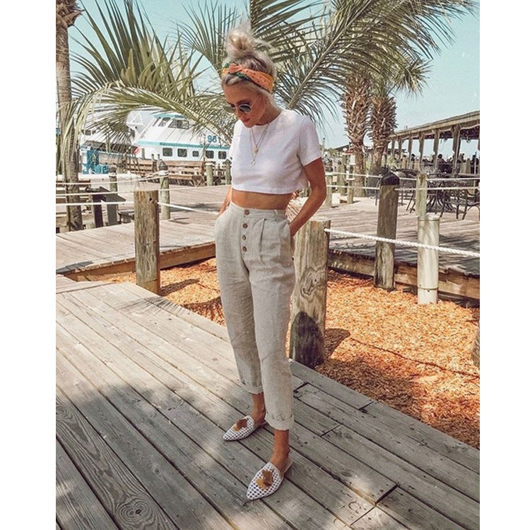 Casual temperament women's trousers