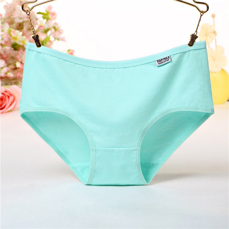 Women's Mid-waist Women's Underwear Cotton Briefs