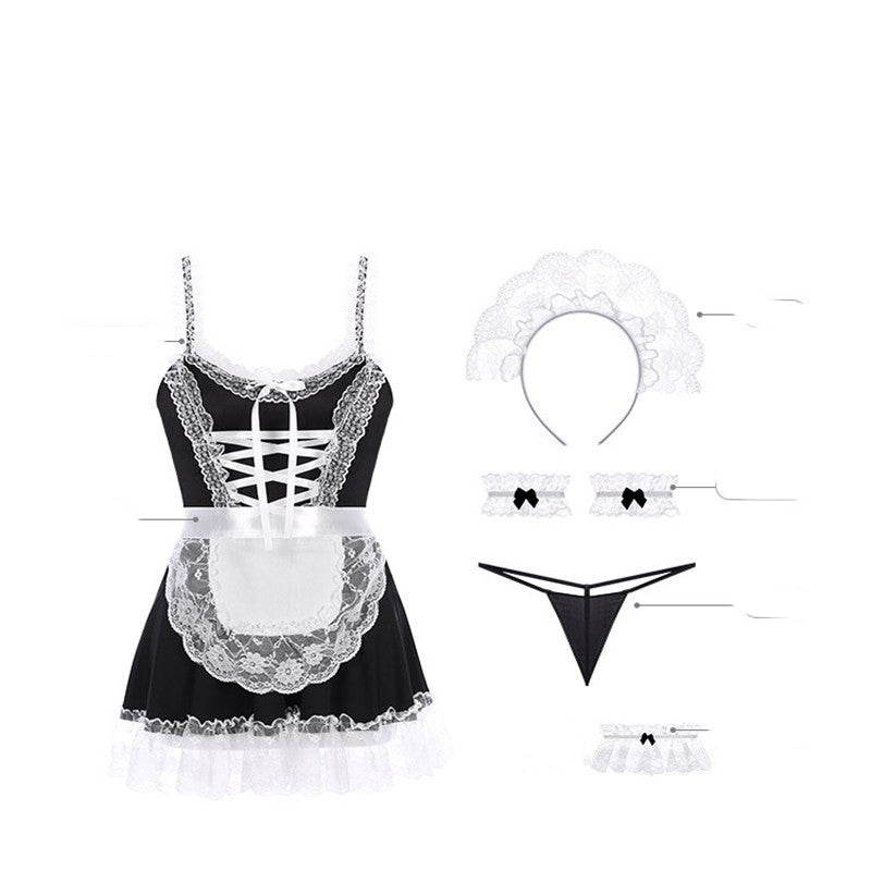 Maid Uniform Free Erotic Lingerie  Temptation Pajamas Dress