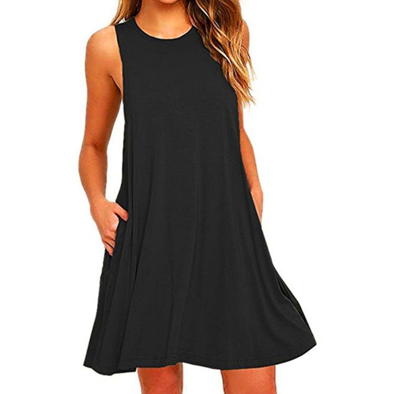 Pocket Vest solid large dress