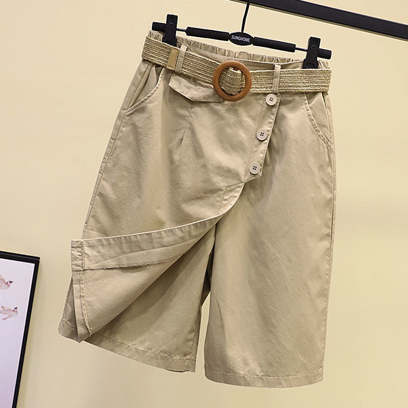 Elastic Waist Wide Leg Trouser Skirt Fashionable Casual And Slim