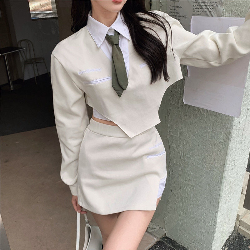 Spring And Autumn Korean Edition Casual Versatile Small Unique Top
