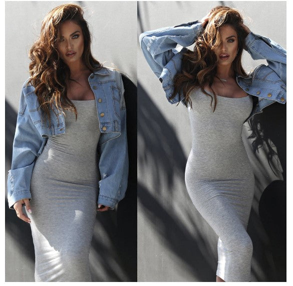 Women's Sexy Close To Body Strong Camisole Pencil Skirt