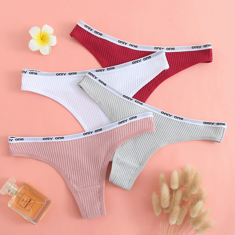 Women's Cotton Low Waist Seamless Thong