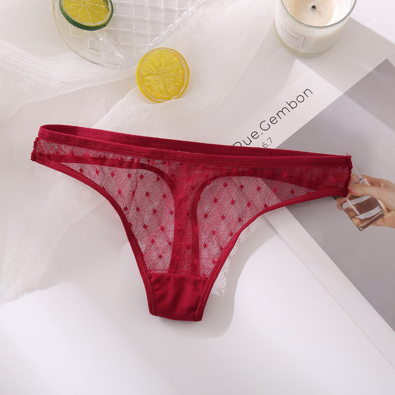 Fashion Sexy Solid Color Breathable Women's Thong