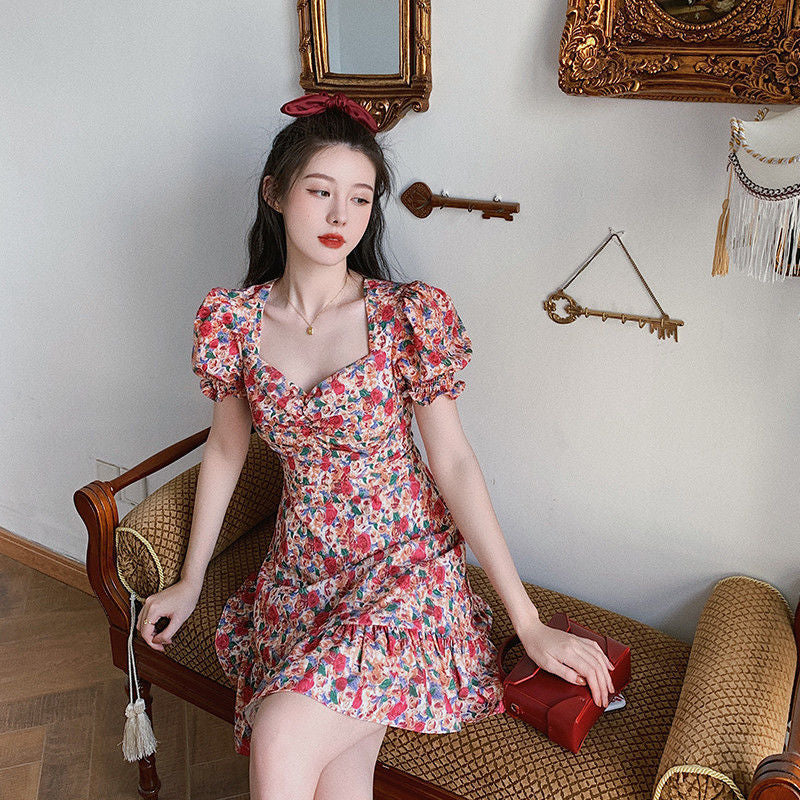 French Retro Niche Can Be Sweet And Salt First Love New Floral Dress