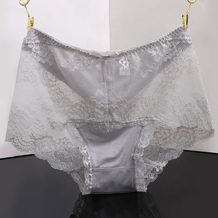 Transparent Lace Female Seamless Modal Cotton Underwear