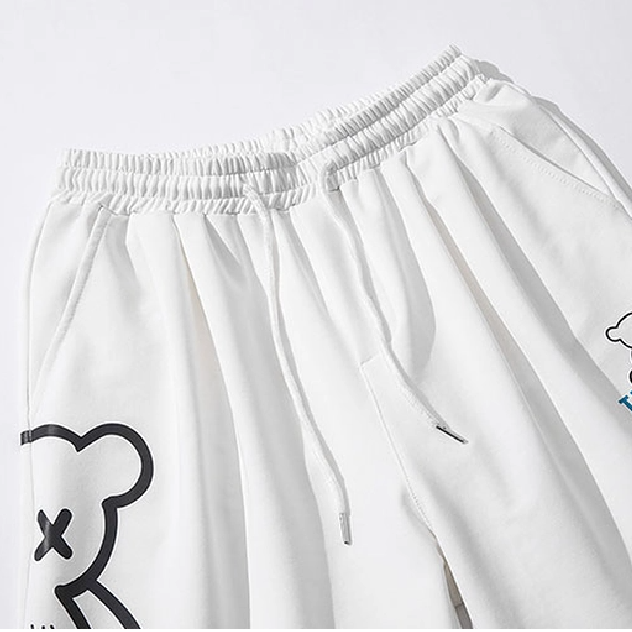 High-waisted Casual Sports Pants Loose Wide Leg Five-point Pants