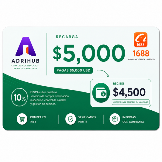 Recarga AdriHub 1688 VIP – USD $5,000