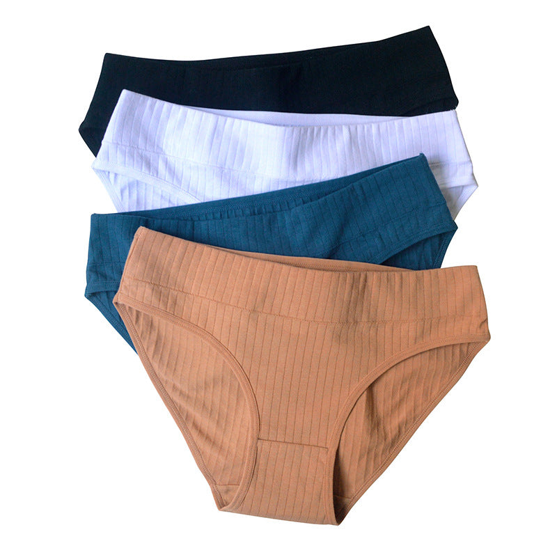 Cotton Mid Waist Women's Underwear Plus Size Cotton Women's Briefs