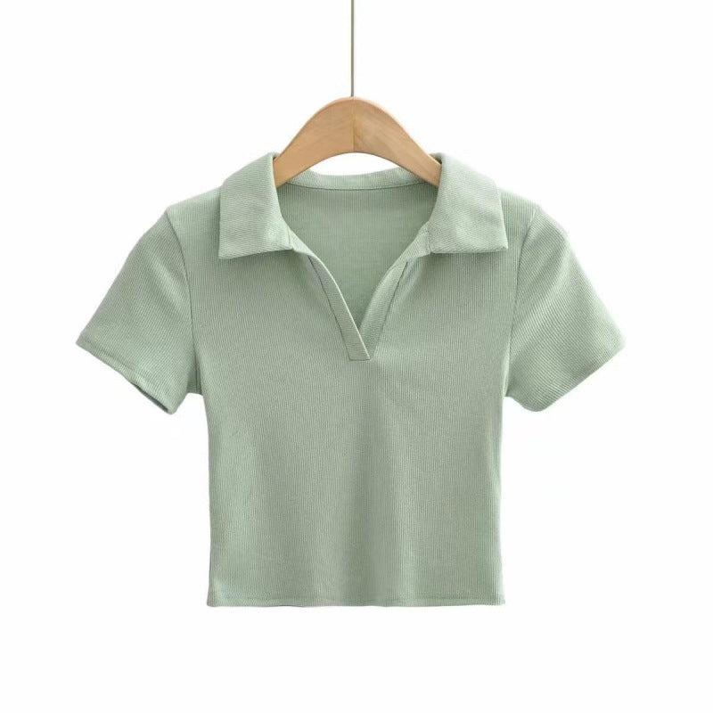 Short-sleeved Women's Summer T-shirt Slim Fit Slimming