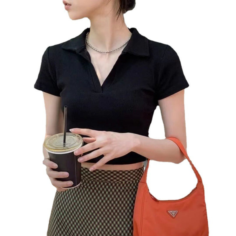 Short-sleeved Women's Summer T-shirt Slim Fit Slimming
