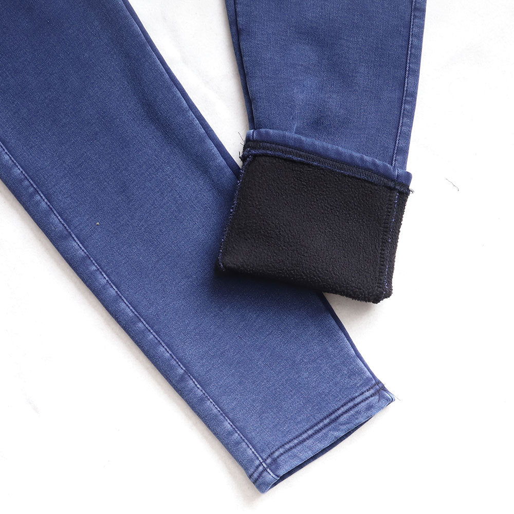 Women's Thick Black High Waist Jeans