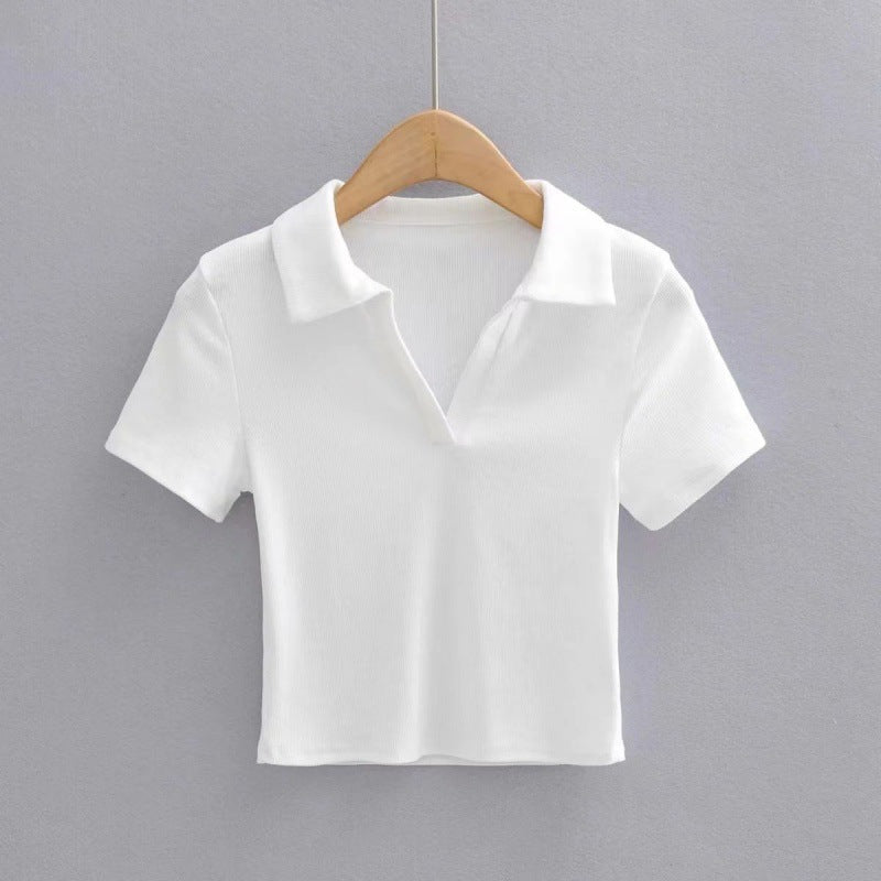 Short-sleeved Women's Summer T-shirt Slim Fit Slimming