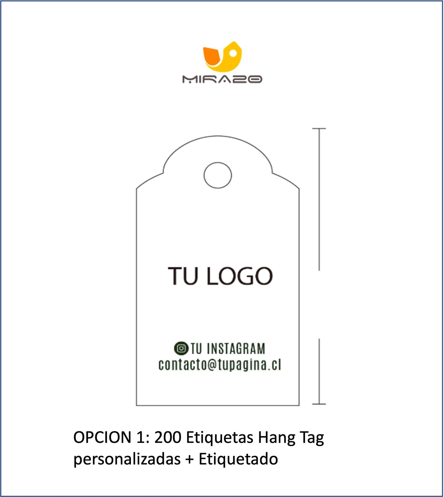 Etiquetas colgantes personalizadas y Bolsas de Empaque