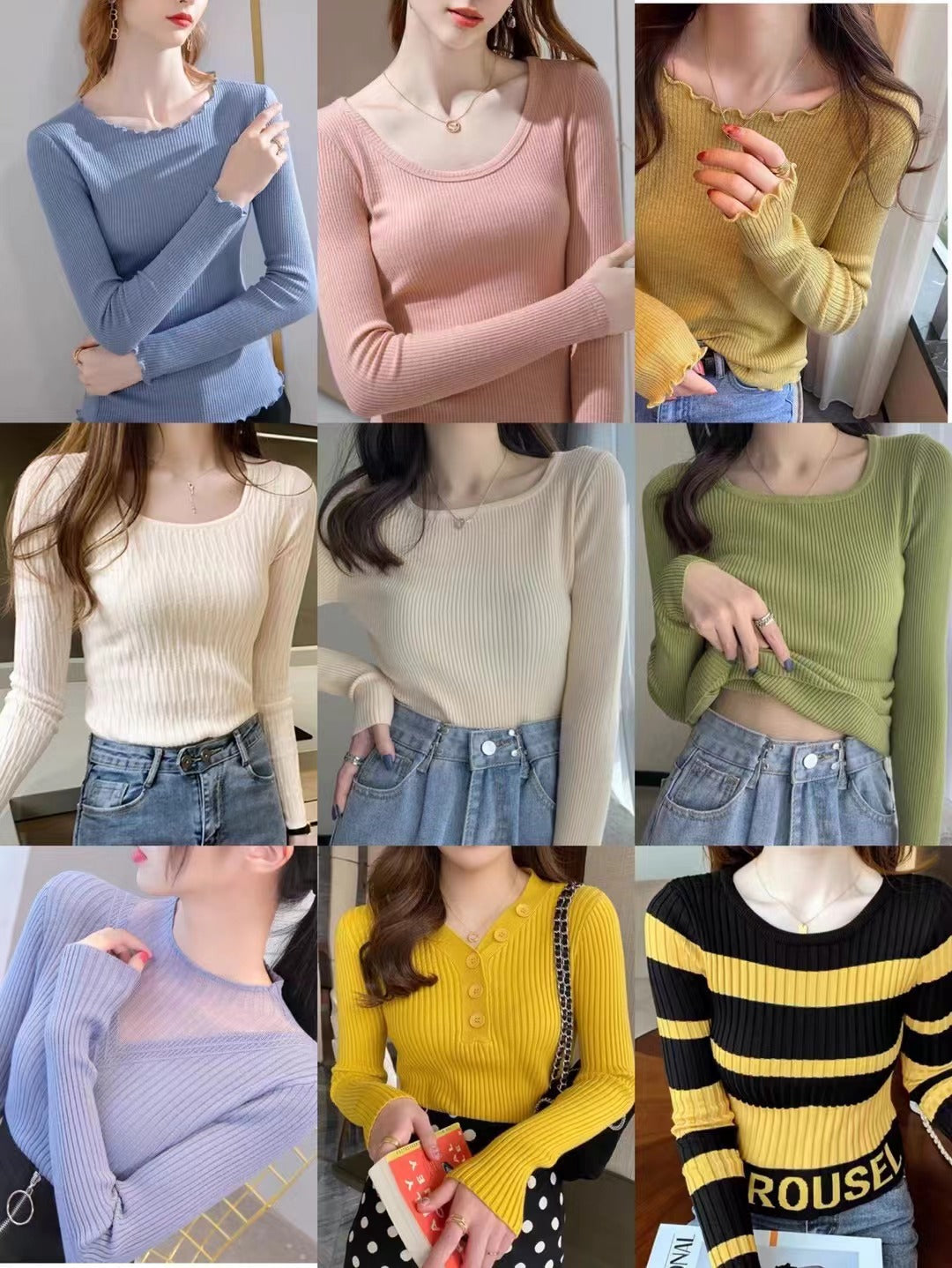 Lotes de 100 Blusas Manga larga ($1.85 x pieza)