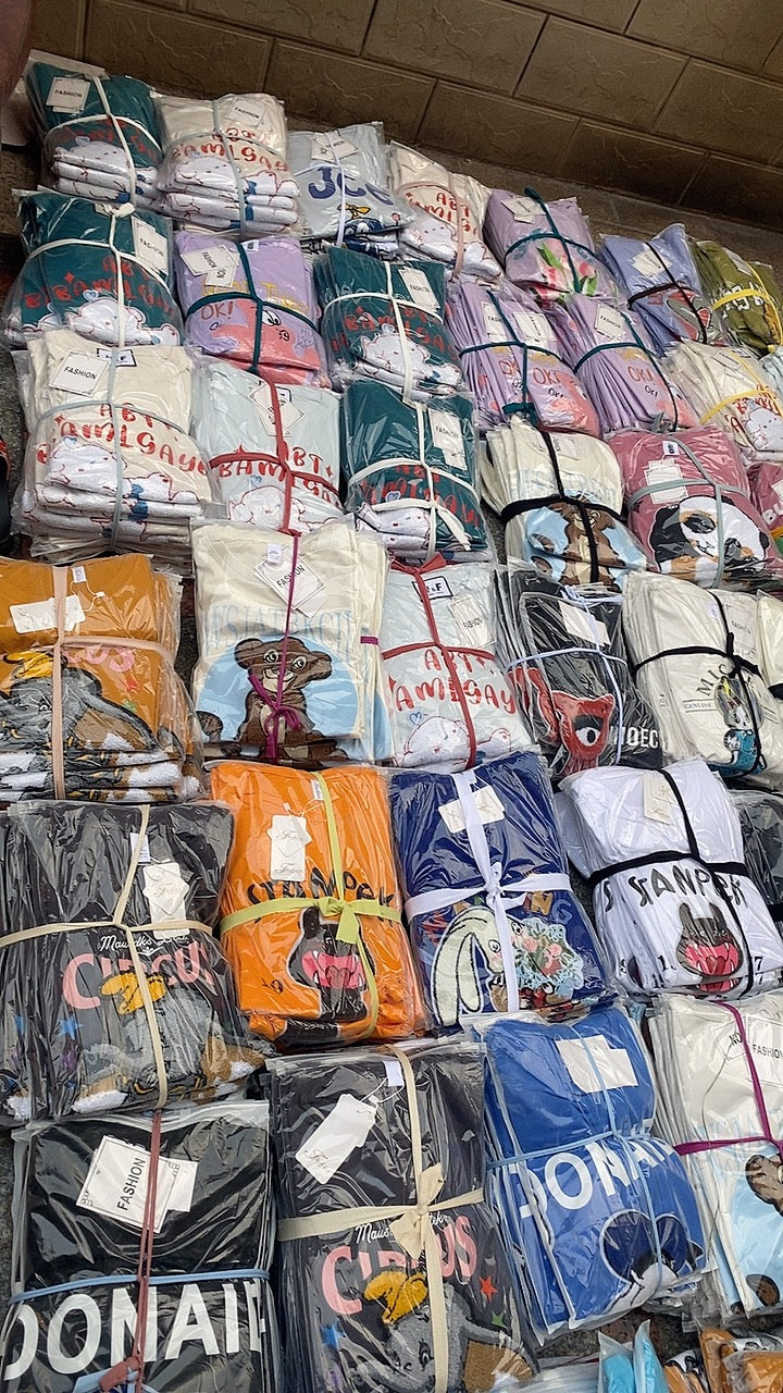Lotes de 100 Tshirts Oversizes Estampada en caliente  ($1.85 x pieza)