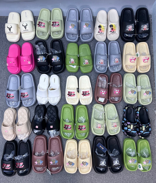 Paquete Lote 40 Zapatos  Unisex L3432 – Verano, Suela EVA, Tallas 35-45