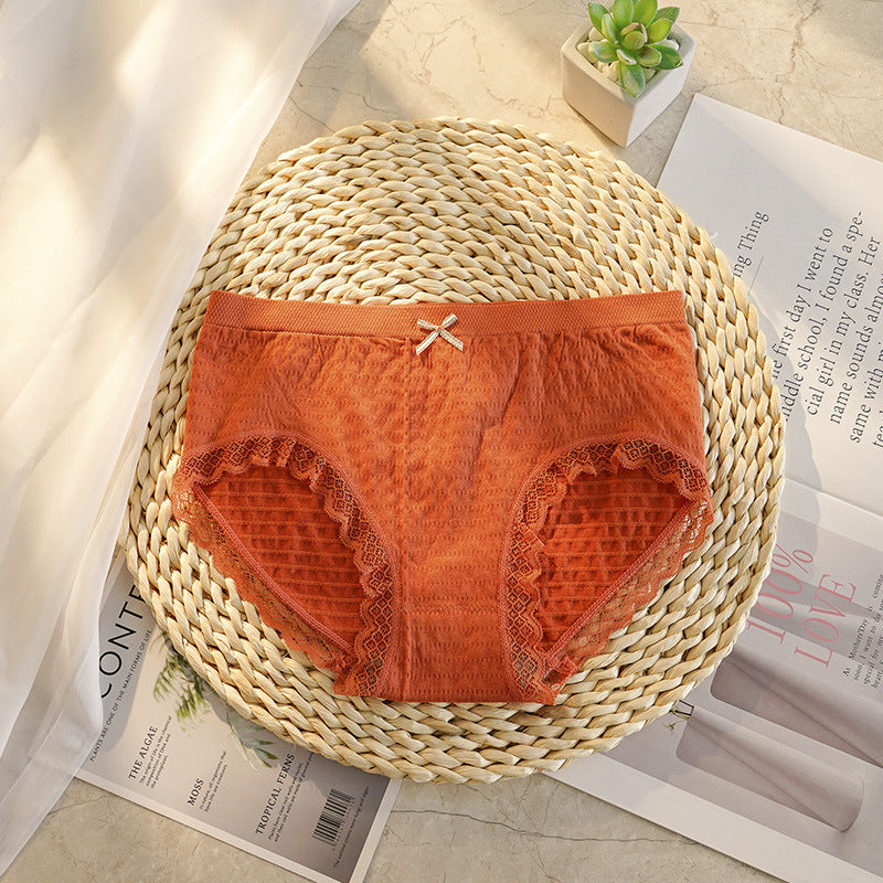 Women's Breathable Seamless Mid Waist Hip Raise Comfort Briefs