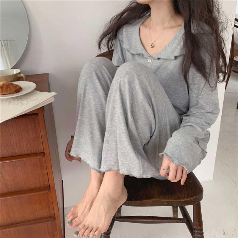 Student Korean Style Casual Home Wear Small Fragrance Thin Ladies Suit