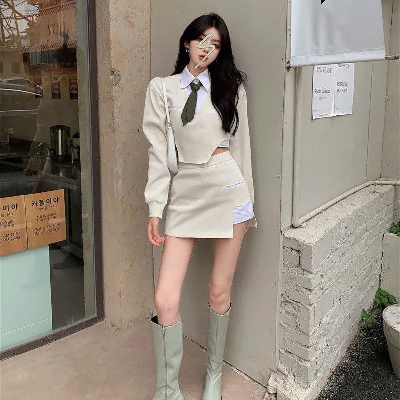 Spring And Autumn Korean Edition Casual Versatile Small Unique Top