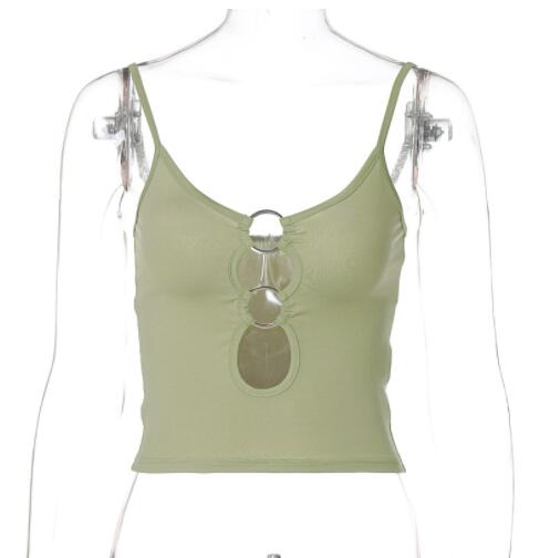 European and American Knitted Chest Wrap Cross Halterneck Vest