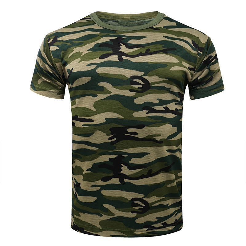 Summer Thin Breathable Mesh Round Neck T-shirt