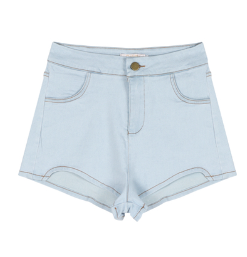 Irregular Jeans Women's Ins Trendy Elastic Thin Hot Pants
