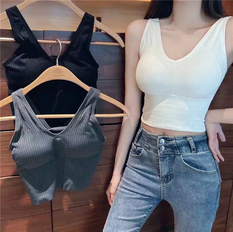 Anti-glare No Steel Ring Sexy Gather Wrap Tube Top