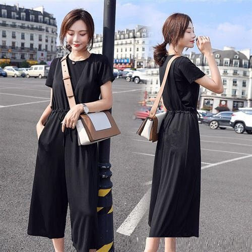 Women's Summer Wide Leg Pants Suit T-shirt