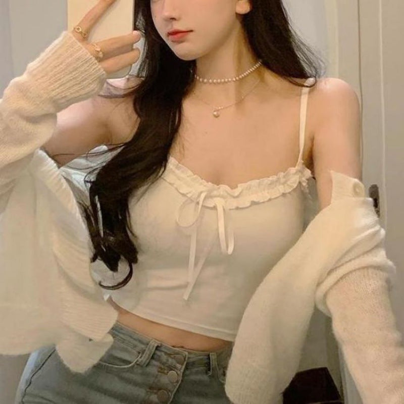 Pure Girl Bottoming Small Slip Top Outer Vest