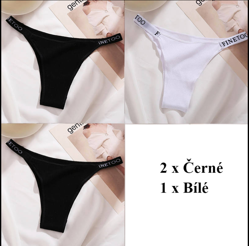 Women's high waist high slit cotton thong