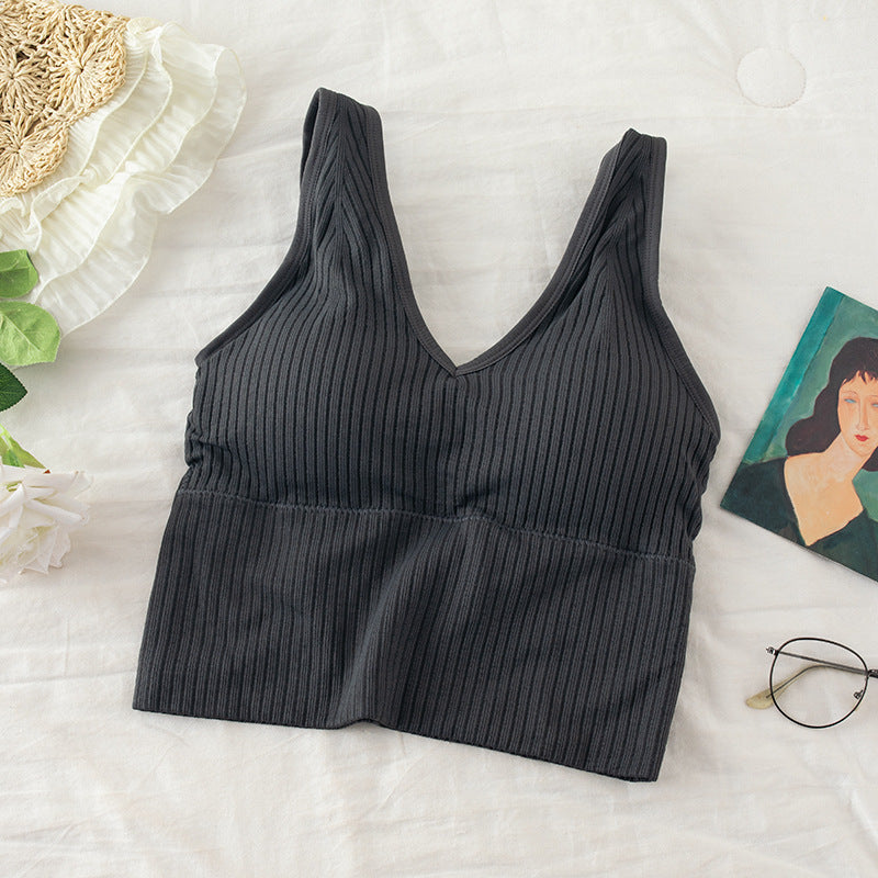 Anti-glare No Steel Ring Sexy Gather Wrap Tube Top