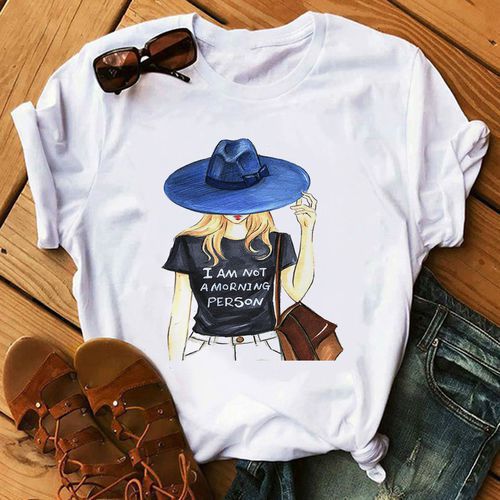 Women's Loose Round Neck Short Sleeve T-shirt