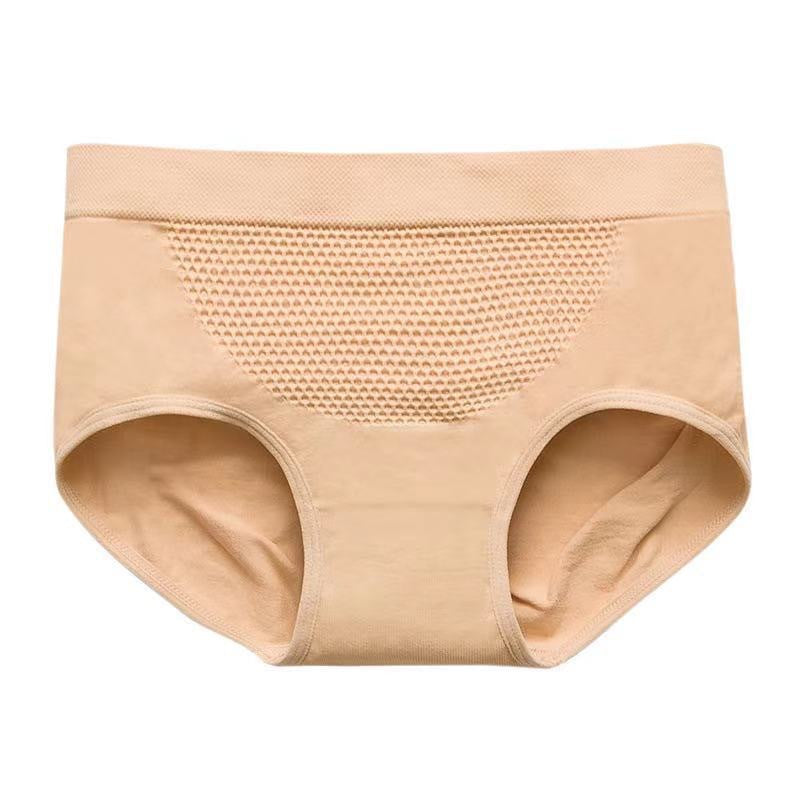 D Honeycomb Mid-waist Slim-fit Hip-lifting Breathable Physiological Girl Underwear
