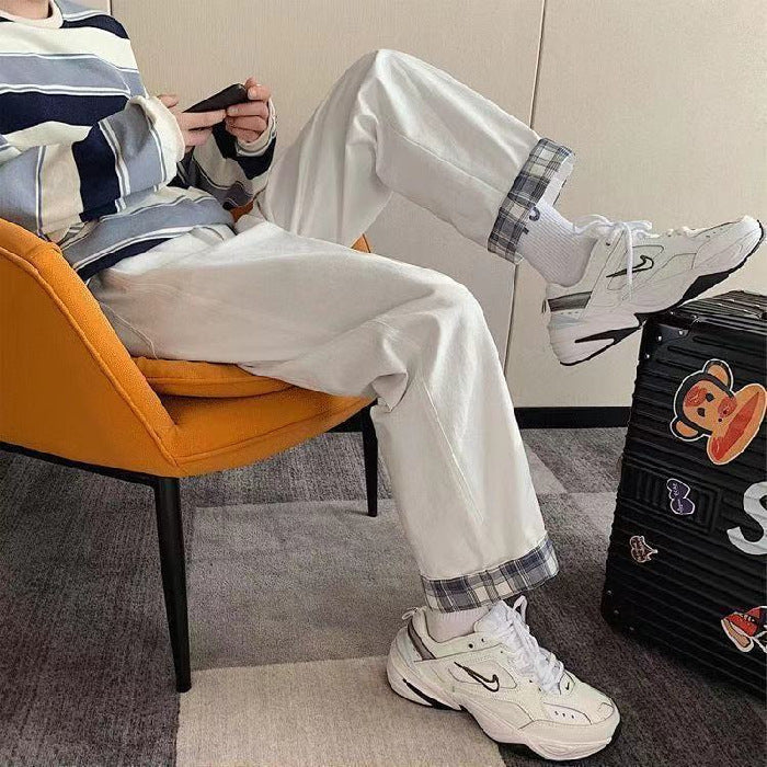 Nine-point Cargo Pants High-waist Denim Casual Pants