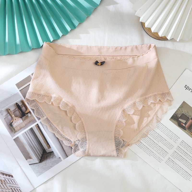 Hip-lifting Comfortable Breathable Bow Cotton Crotch Court Briefs