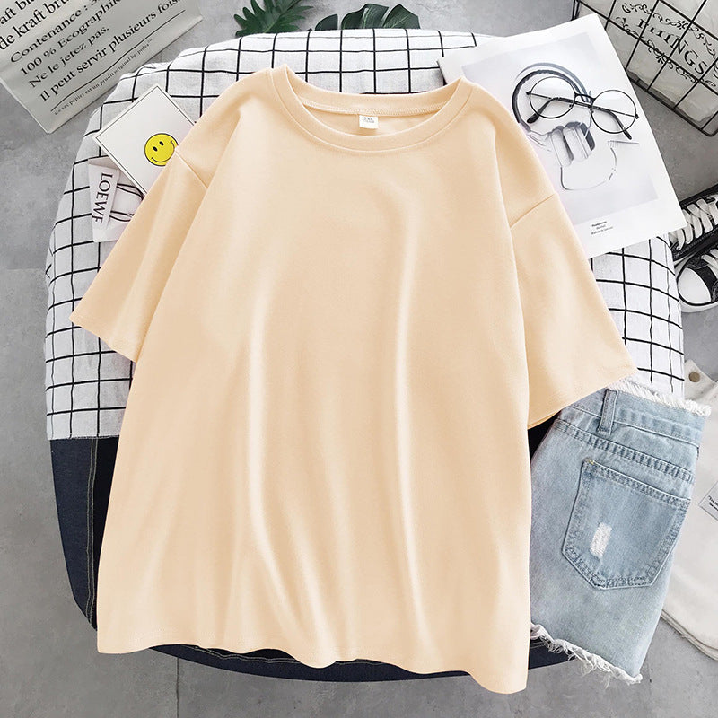 Casual Women Summer New Loose Solid Color